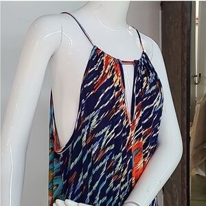 Bisou Bisou Michele Bohbot Multi-Color Maxi Dress would fit medium/large no tag